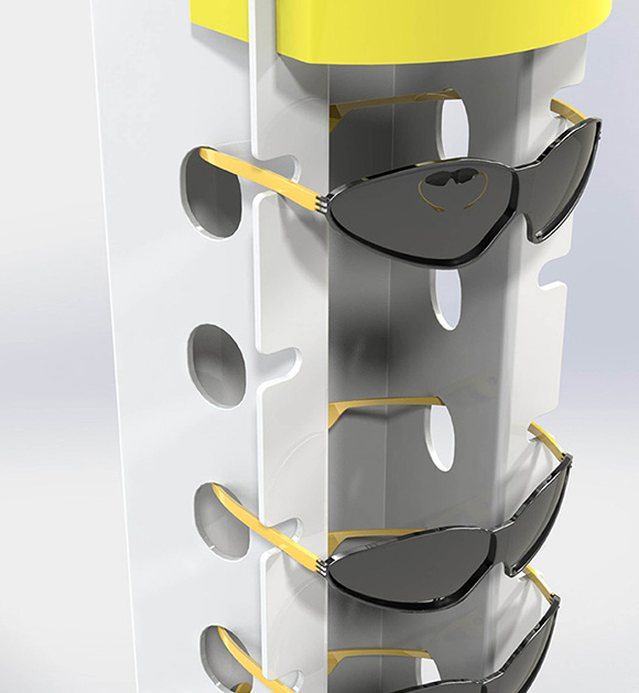 매장 금속 디스플레이 플로어 스탠딩 안경 보관 홀더 스탠드